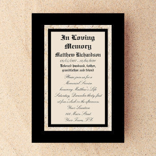 Modelo de Anúncio de Convite do Serviço Memorial