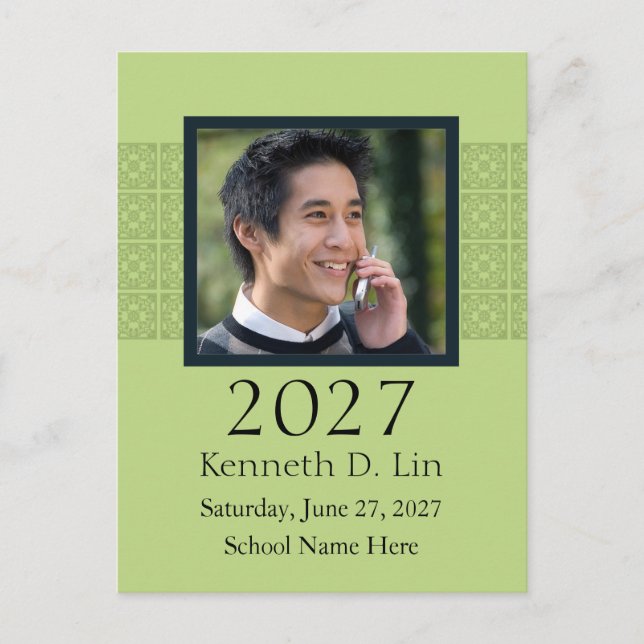 Modelo de anúncio de formatura com foto personaliz (Frente)