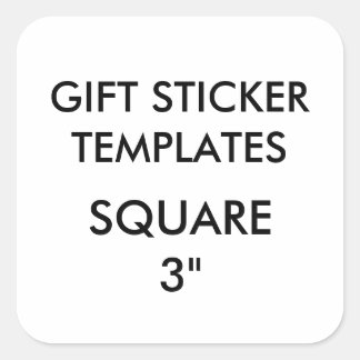 Modelo de Autocolantes SQUARE DE 3" GRANDES E Pers