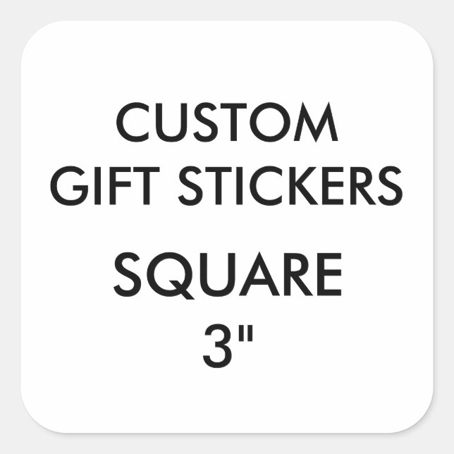 Modelo de Autocolantes SQUARE DE 3" GRANDES E Pers (Frente)