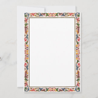 Modelo de aviso de data de casamento com borda ita