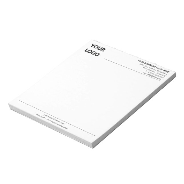 Modelo de Bloco de Notas para Negócios de Papelari (Invertido)