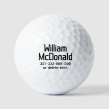 Modelo de Bola de Golfe com Nome Personalizado BOL