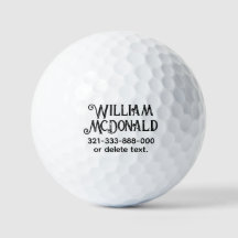 Modelo de Bola de Golfe com Nome Personalizado DIS