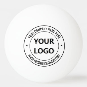Modelo de Bola de Ping Pong com Texto de Logotipo