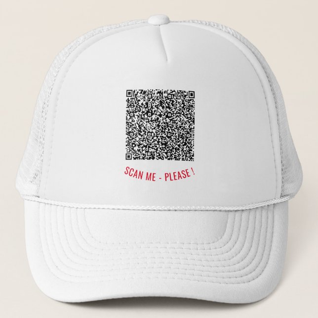 Modelo de Boné Trucker de Varredura de Código QR P (Frente)