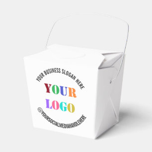 Modelo de Caixas de Favor com Logotipo e Texto da