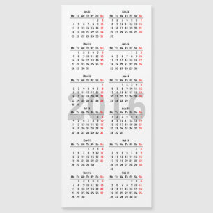 modelo de calendário de 2016