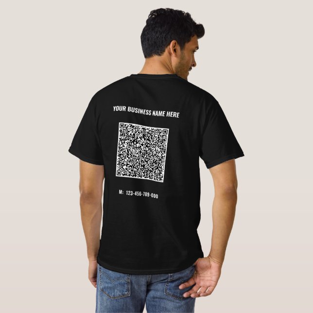 Modelo de Camisa de Código QR de Empresa Personali (Parte Traseira Completa)