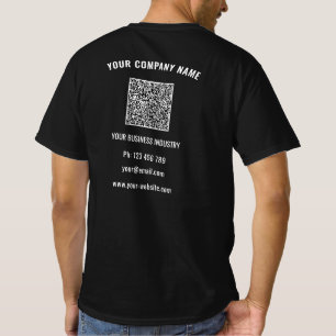 Modelo de Camiseta com Logotipo de Negócios e Códi