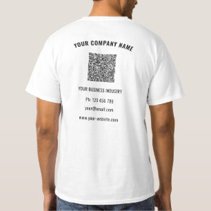 Modelo de Camiseta de Negócios com Logotipo e Códi