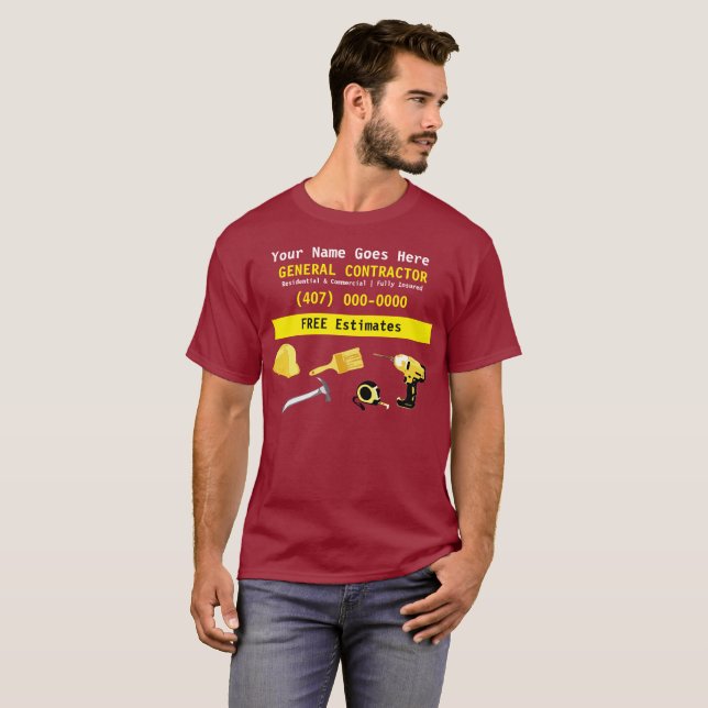 Modelo de Camiseta Faz-Tudo do Prestador de Serviç (Frente Completa)