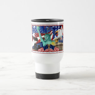 Modelo de Caneca de viagem Themed Americana
