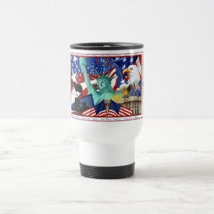 Modelo de Caneca de viagem Themed Americana