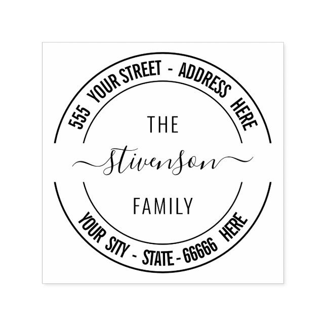 Modelo de Carimbo de Autocolagem com Entorno de En (Design)