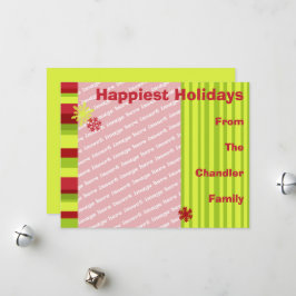 Modelo de Cartão com fotos de Férias