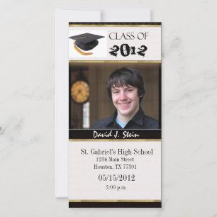 Modelo de Cartão com fotos de graduação