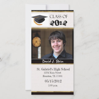 Modelo de Cartão com fotos de graduação