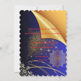 Modelo de Cartão de Agradecimento de Casamento Ele