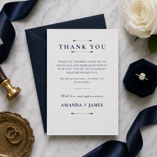 Modelo de Cartão de Agradecimento de Casamento Lux