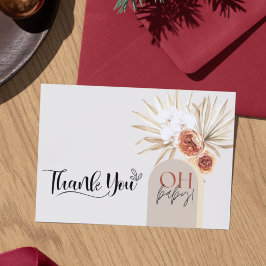 Modelo de Cartão de Agradecimento de Chá de Bebê B