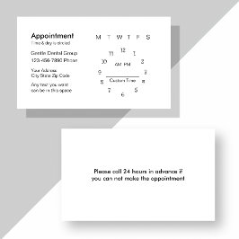 Modelo de Cartão de Compromisso Dentista