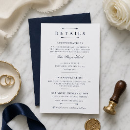 Modelo de Cartão de Detalhes de Casamento de Luxo