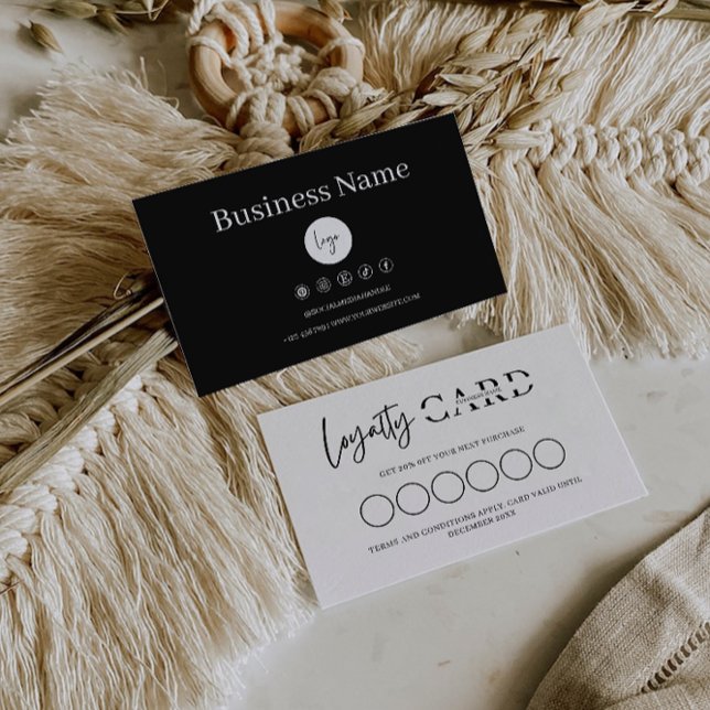 Modelo de Cartão de Fidelidade,Cartão de Fidelidad (Loyalty Card Template,Modern Customer Loyalty Card)