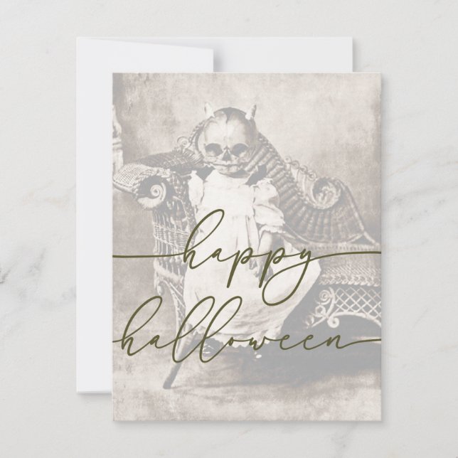 Modelo de Cartão de Halloween Spooky (Frente)