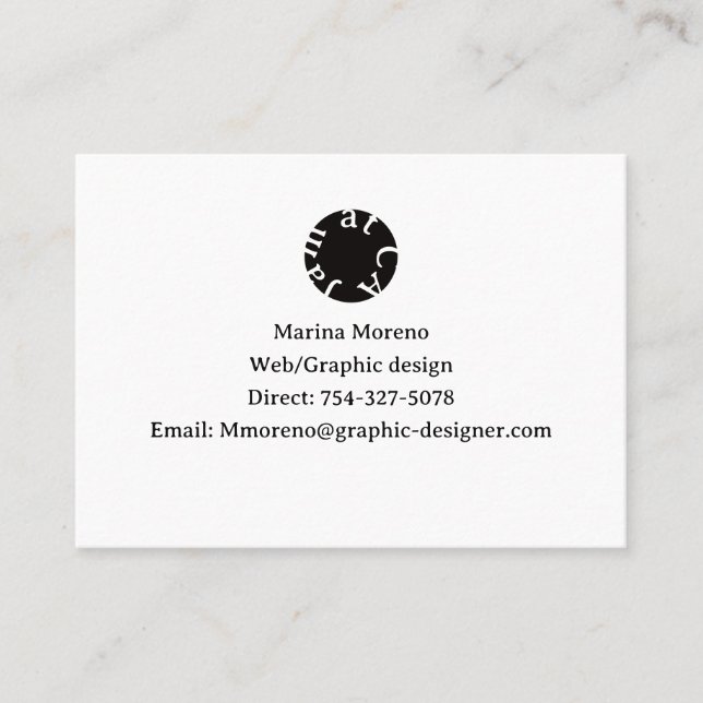 Modelo de cartão de indicação (Frente)