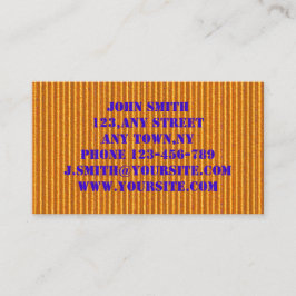 Modelo de cartão de negócios alaranjado do cartão