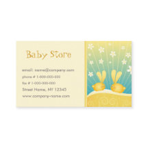 Modelo de cartão de negócios da loja do bebê