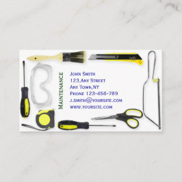 Modelo de cartão de negócios da manutenção