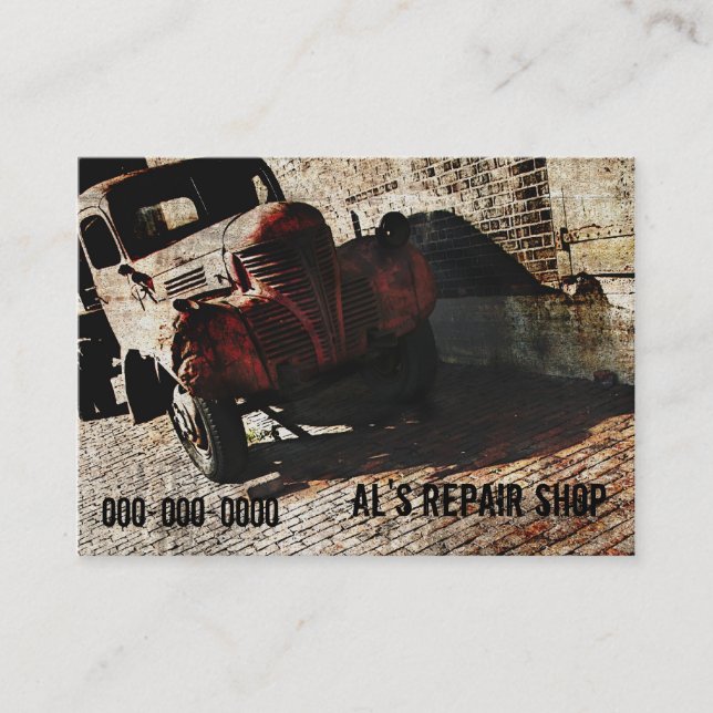 modelo de cartão de negócios da oficina de (Frente)