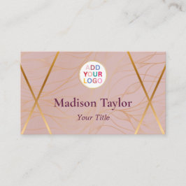 Modelo de cartão de negócios de Código QR Dourado