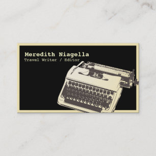 Modelo de cartão de negócios de Escritor / Editor 
