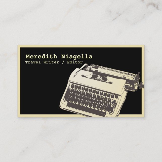 Modelo de cartão de negócios de Escritor / Editor  (Frente)
