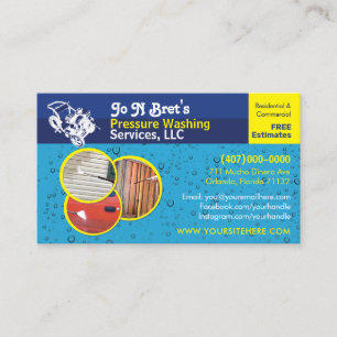Modelo de cartão de negócios de lavagem e limpeza 