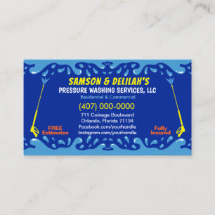 Modelo de cartão de negócios de lavagem e limpeza