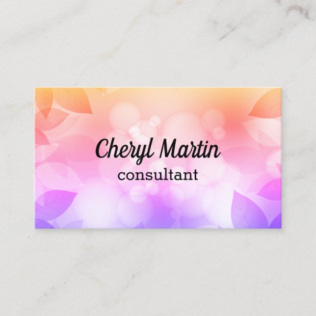 modelo de cartão de negócios design folha personal (Frente)