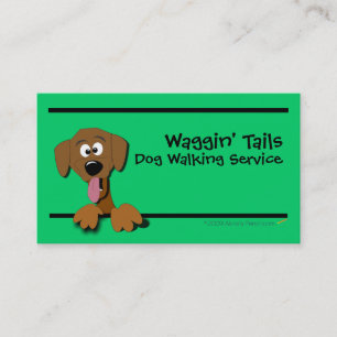 Modelo de cartão de negócios do cão dos desenhos