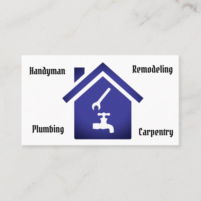 Modelo de cartão de negócios do contratante (Frente)