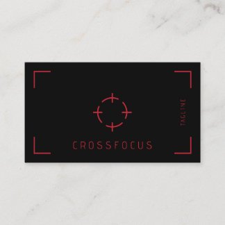 Modelo de cartão de negócios do logotipo Cross Foc