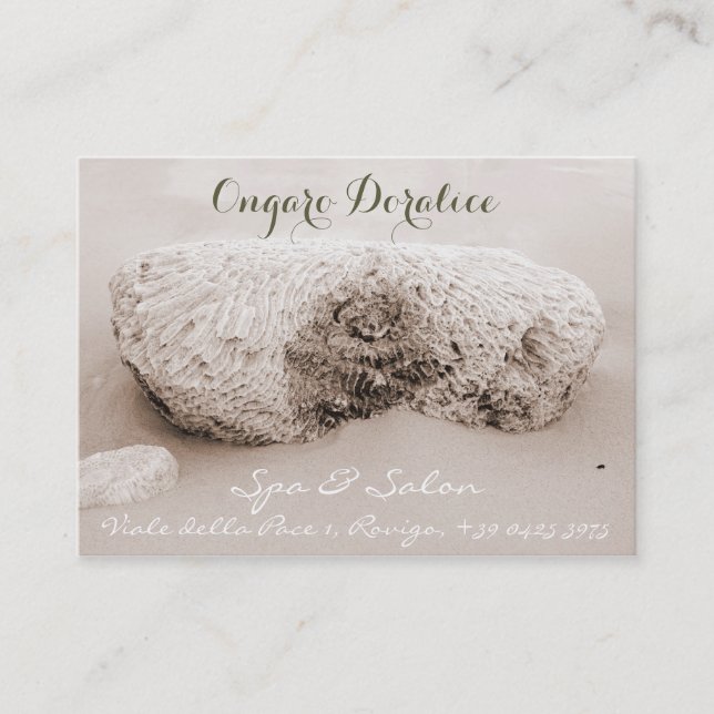 Modelo de cartão de negócios dos termas, do salão (Frente)