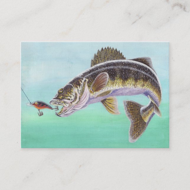 Modelo de cartão de negócios dos WALLEYE (Frente)