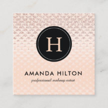 Modelo de cartão de negócios Dourado cor-de-rosa