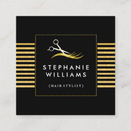 Modelo de cartão de negócios Dourado e preto do