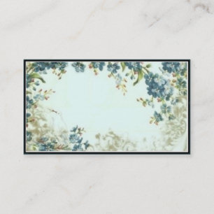 Modelo de cartão de negócios floral azul do