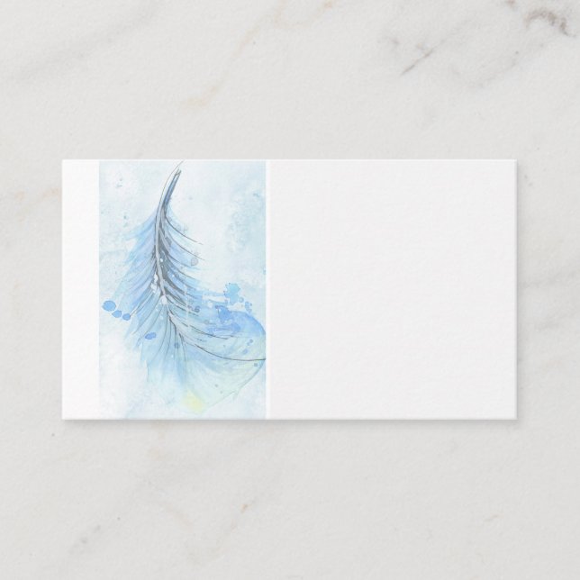 modelo de cartão de negócios personalizado de pena (Frente)