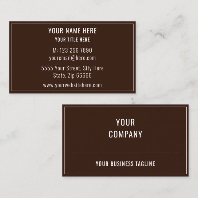 Modelo de cartão de negócios personalizado seu pró (Frente/Verso)